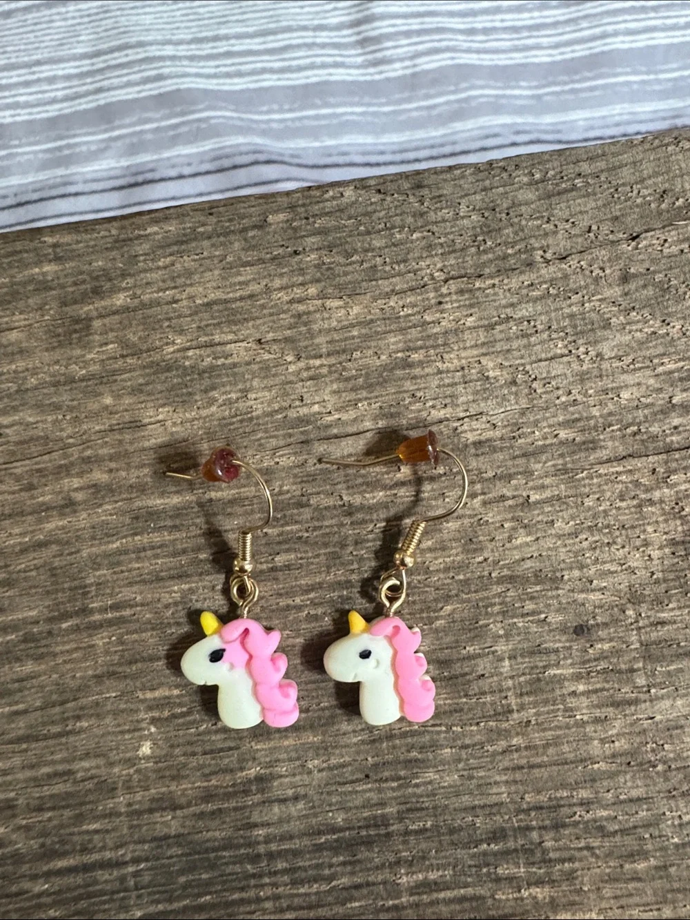 Pink Unicorn Dangle Earrings for Kids